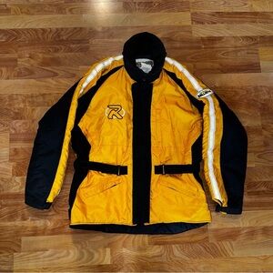Vintage Joe Rocket Ballistic Black/Yellow Winter Snow Jacket Light Speed Mens XL